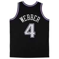 Maillot réplique autographié par Chris Webber des Sacramento Kings de Mitchell & Ness 2000-01 avec inscription « HOF 21 »