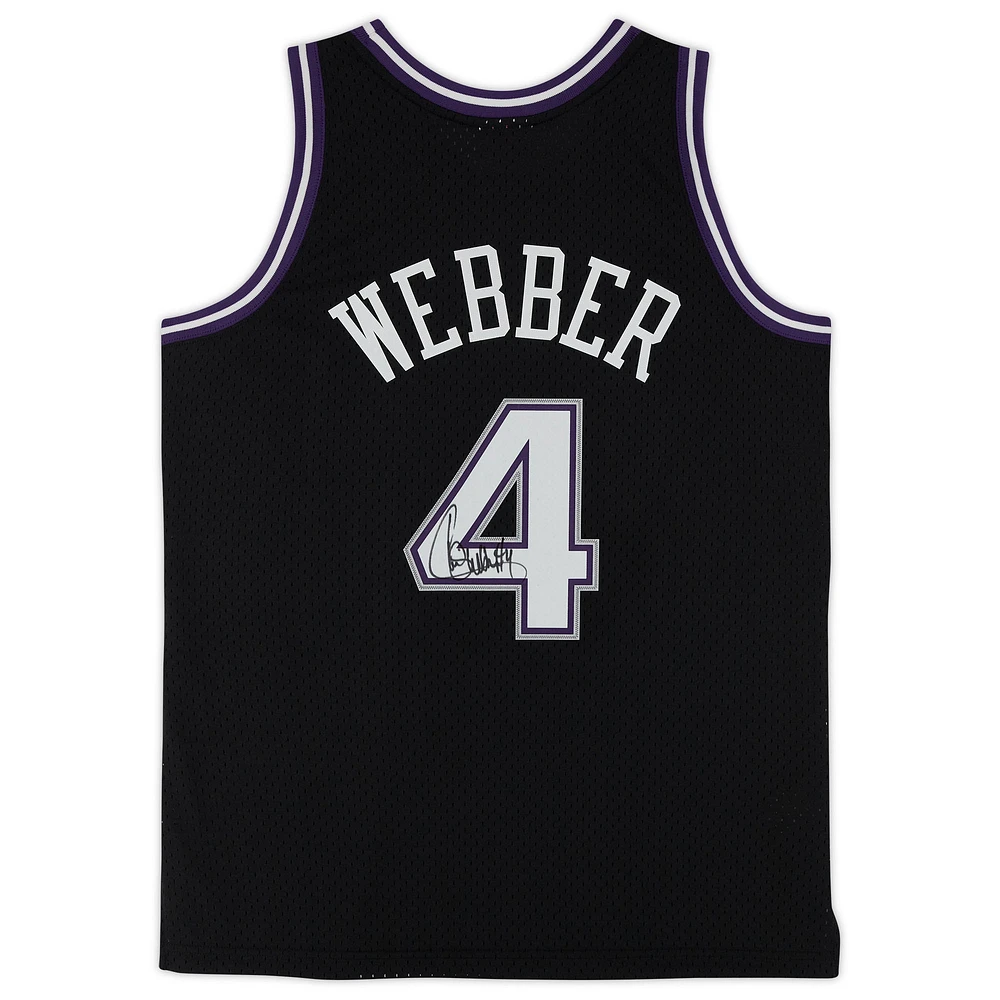 Chris Webber Black Sacramento Kings Autographed 2000-01 Mitchell & Ness Replica Jersey