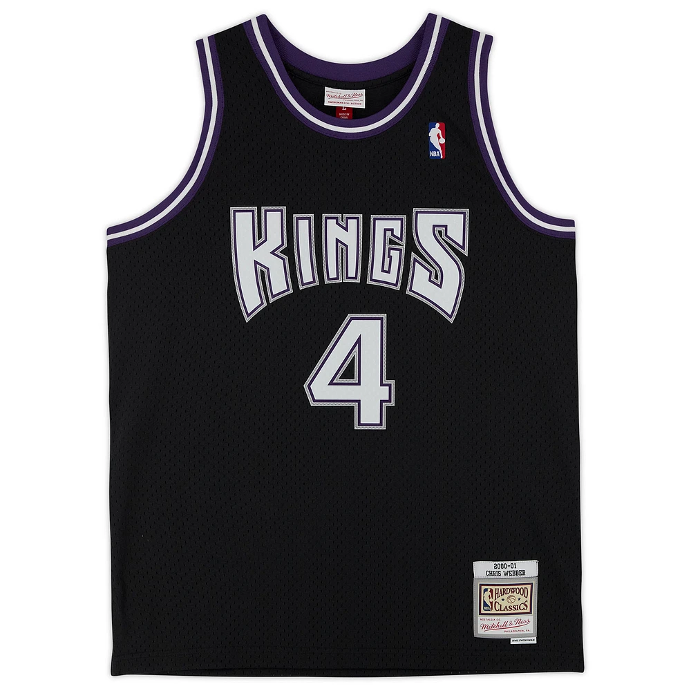 Chris Webber Black Sacramento Kings Autographed 2000-01 Mitchell & Ness Replica Jersey