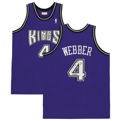 Chris Webber Purple Sacramento Kings Autographed 1998-1999 Mitchell & Ness  Authentic Jersey