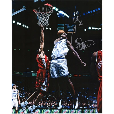 Chris Webber Sacramento Kings Autographed 16" x 20" Dunk vs. Hawks Photograph with "HOF 21" Inscription