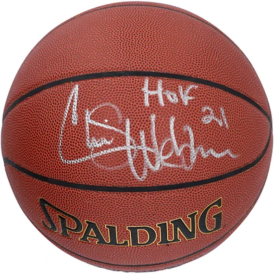 Ballon de basket-ball d'intérieur/extérieur NBA Zi/O Excel autographié par Chris Webber des Sacramento Kings avec inscription « HOF 21 »