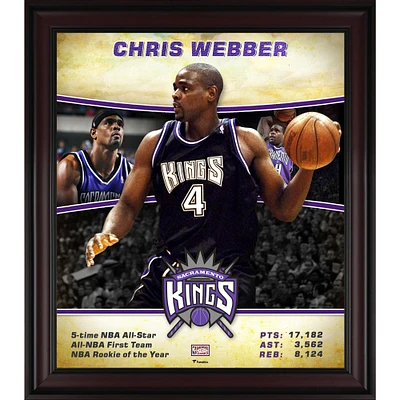 Chris Webber Sacramento Kings Framed 15" x 17" Hardwood Classics Player Collage