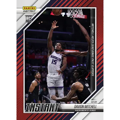Davion Mitchell Sacramento Kings Fanatics Exclusive Parallel Panini Instant Mitchell Helps Lead Kings Past Short-Handed Clippers Single Rookie Trading Card - Limited Edition of 99