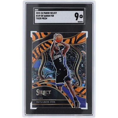 De'Aaron Fox Sacramento Kings 2023-24 Panini Select Tiger Prizm Case Hit #249 SGC Carte authentifiée 9