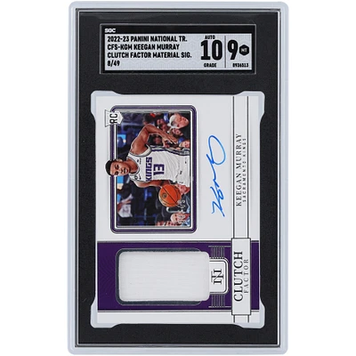 Keegan Murray Sacramento Kings Autographed 2022-23 Panini National Treasures Relic #CFS-KGM #8/49 SGC Authenticated 9/10 Rookie Card