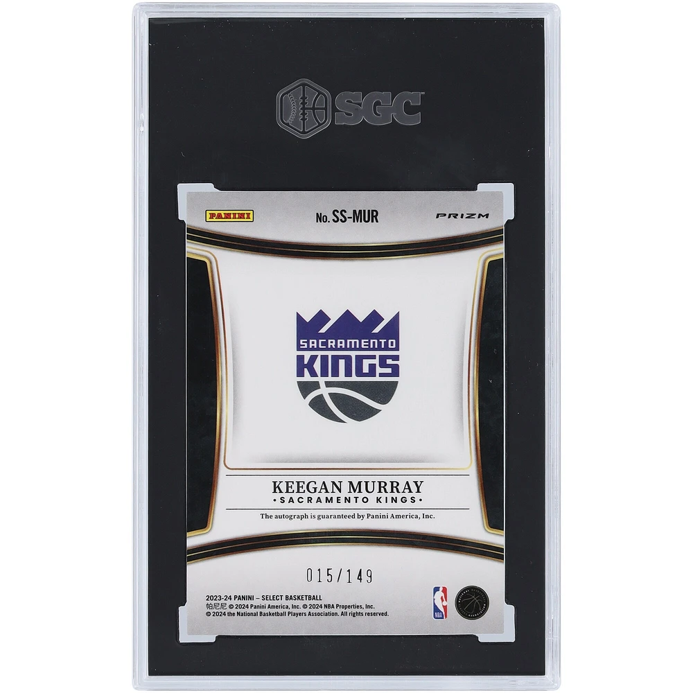 Keegan Murray Sacramento Kings Autographed 2023-24 Panini Select Signatures #SS-MUR #/149 SGC Authenticated 9.5/10 Card