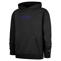 Men's '47  Black Sacramento Kings 2024/25 City Edition Double Crossover Foundation Pullover Hoodie