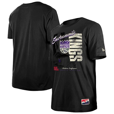 T-shirt noir New Era Sacramento Kings Distressed Throwback Vintage Color Pack pour homme