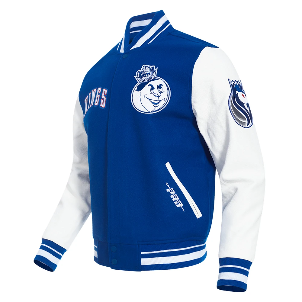 Men's Pro Standard  Blue Sacramento Kings 2024/25 City Edition Wool Varsity Full-Zip Jacket