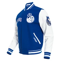 Men's Pro Standard  Blue Sacramento Kings 2024/25 City Edition Wool Varsity Full-Zip Jacket