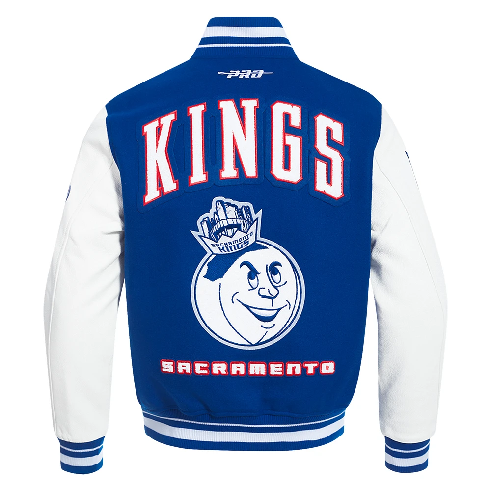 Men's Pro Standard  Blue Sacramento Kings 2024/25 City Edition Wool Varsity Full-Zip Jacket