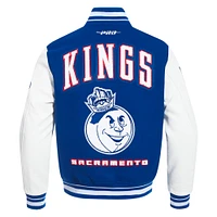 Men's Pro Standard  Blue Sacramento Kings 2024/25 City Edition Wool Varsity Full-Zip Jacket