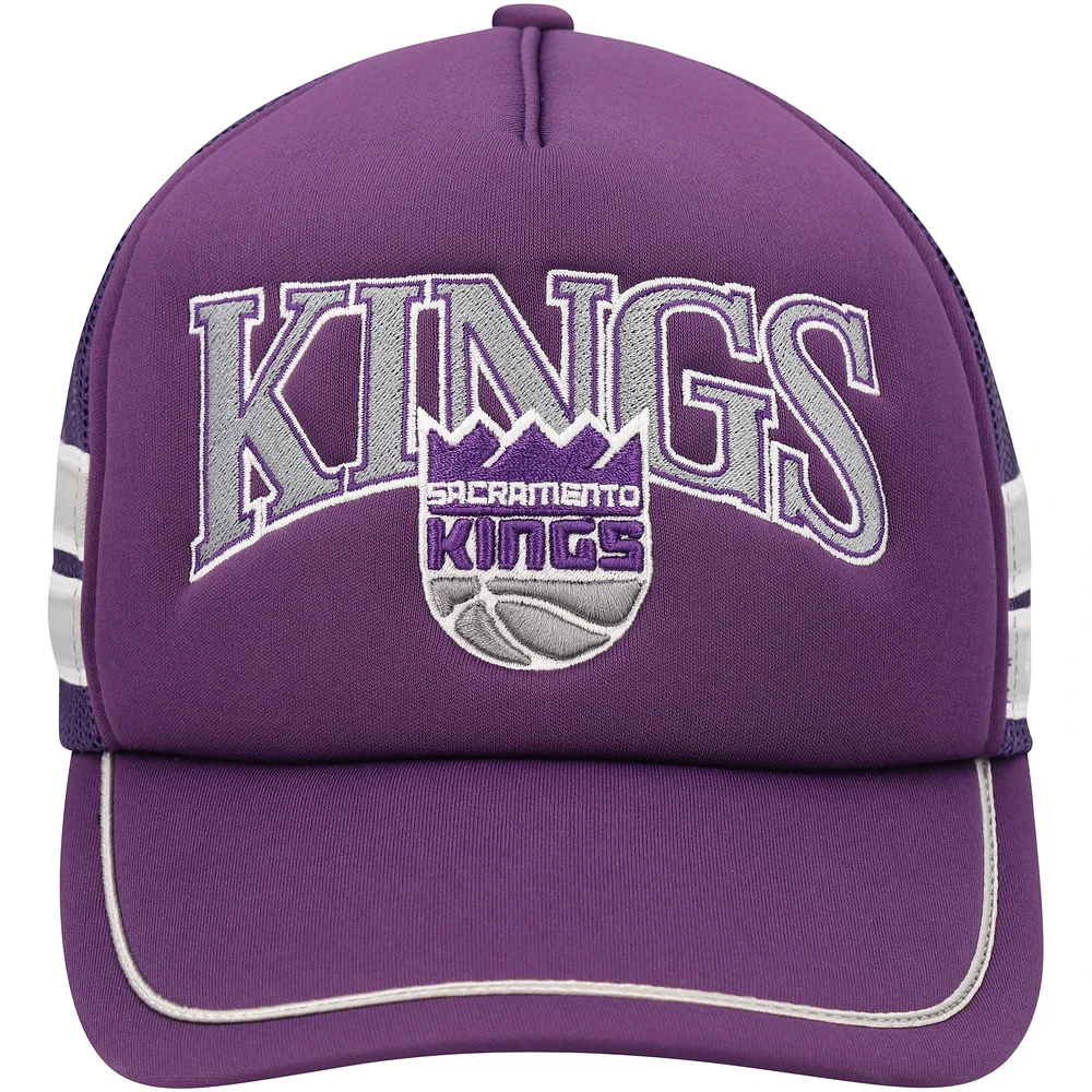 Casquette réglable de camionneur à rayures Sidebrand '47 Purple Sacramento Kings pour hommes