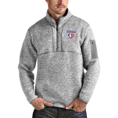 Sacramento Kings Antigua NBA 75th Anniversary Fortune Quarter-Zip Pullover Jacket