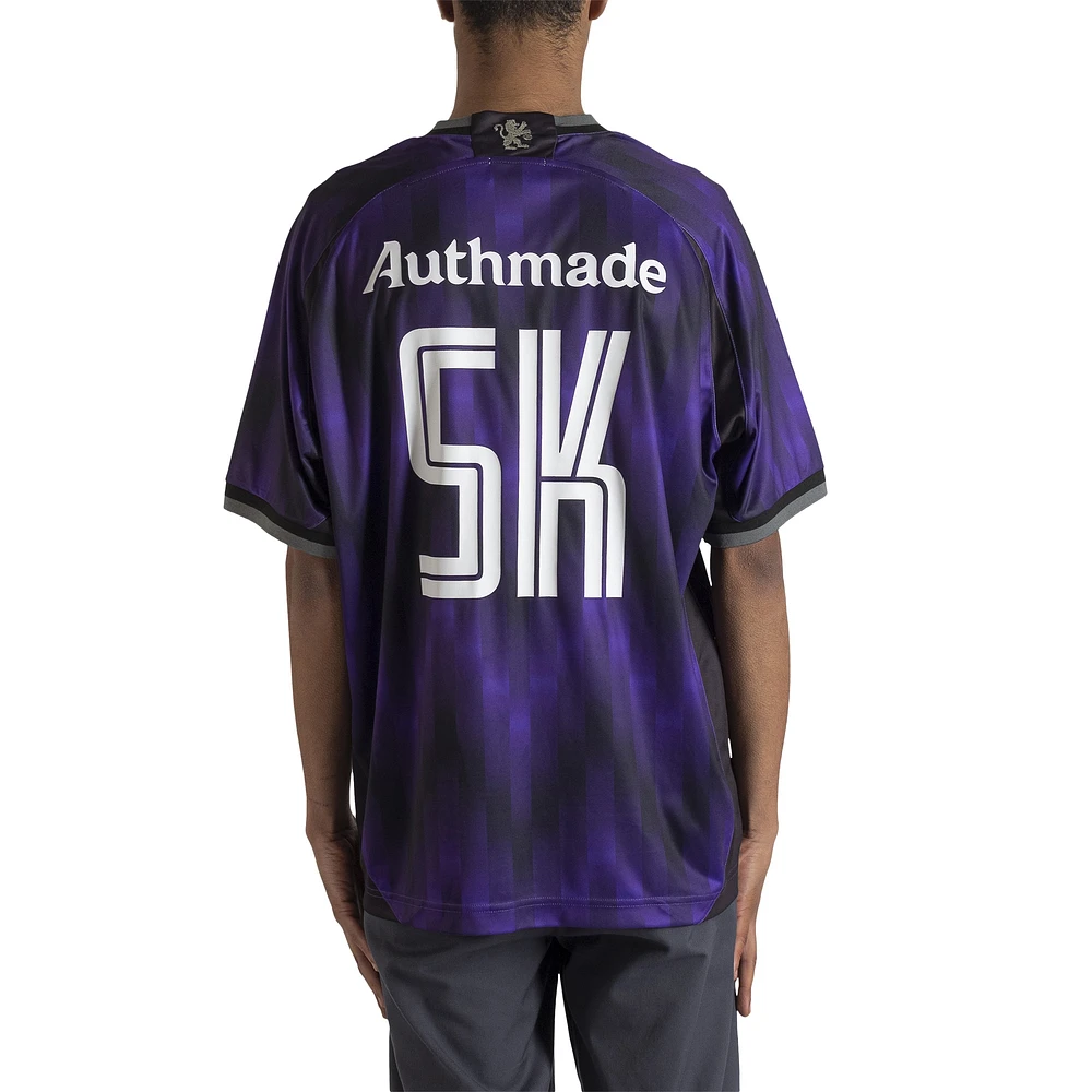 Men's Authmade x NBA Purple Sacramento Kings Soccer Kit Fashion Jersey