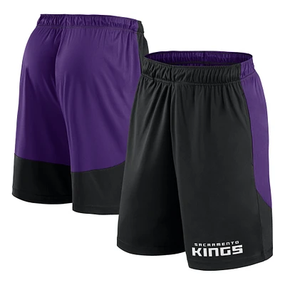 Short de performance noir/violet pour homme des Sacramento Kings