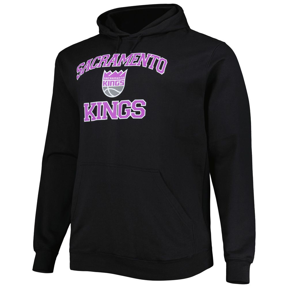 Men's Black Sacramento Kings Big & Tall Heart Soul Pullover Hoodie