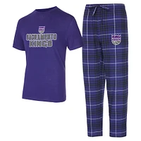 Men's Concepts Sport  Purple/Black Sacramento Kings Vector T-Shirt & Flannel Pants Sleep Set