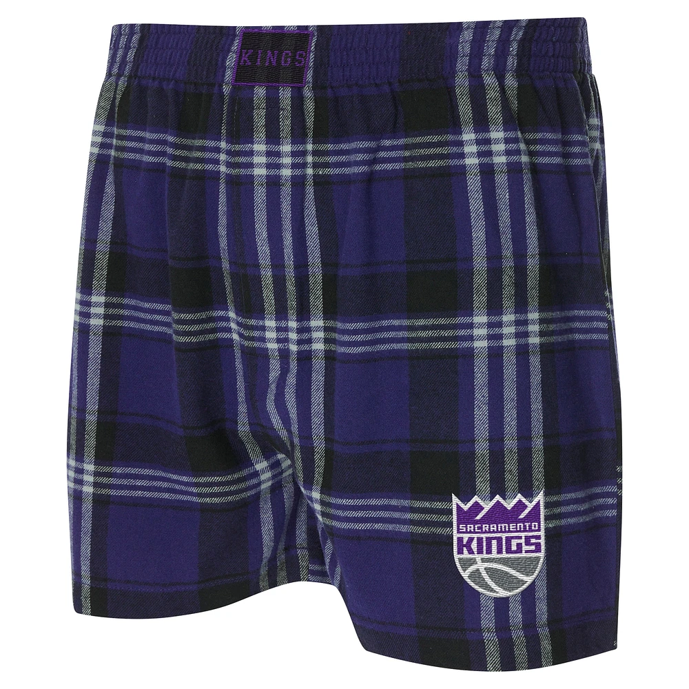 Men's Concepts Sport Purple Sacramento Kings Region Flannel Boxer Short