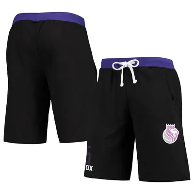 De'Aaron Fox Sacramento Kings Name & Number French Terry Shorts - Black