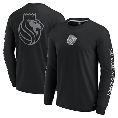 T-shirt à manches longues noir pour hommes Fanatics Sacramento Kings Elements Strive