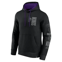 Men's Fanatics Black Sacramento Kings Game Time Crossover Pullover Hoodie