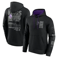 Men's Fanatics Black Sacramento Kings Game Time Crossover Pullover Hoodie