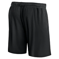 Short en maille Post Up Fanatics noir pour hommes des Sacramento Kings