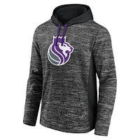 Fanatics Charcoal Sacramento Kings Instant Replay Colorblock pour hommes - Chandail à capuchon