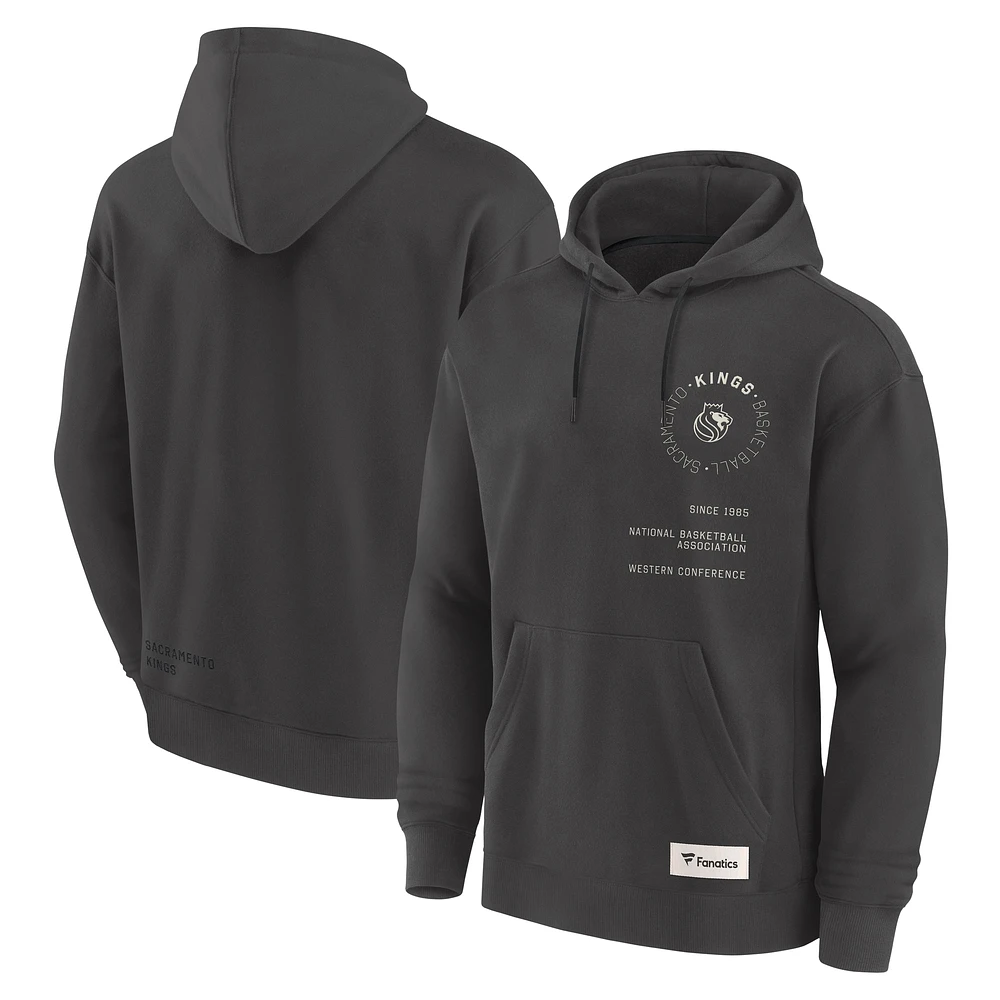 Men's Fanatics Gray Sacramento Kings Future Ground Info Elements Premium Pullover Hoodie