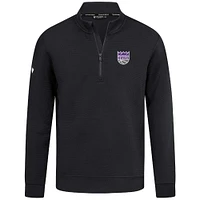 Men's Levelwear  Black Sacramento Kings Accolade Cushion Quarter-Zip Pullover