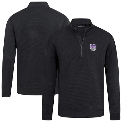 Men's Levelwear  Black Sacramento Kings Accolade Cushion Quarter-Zip Pullover