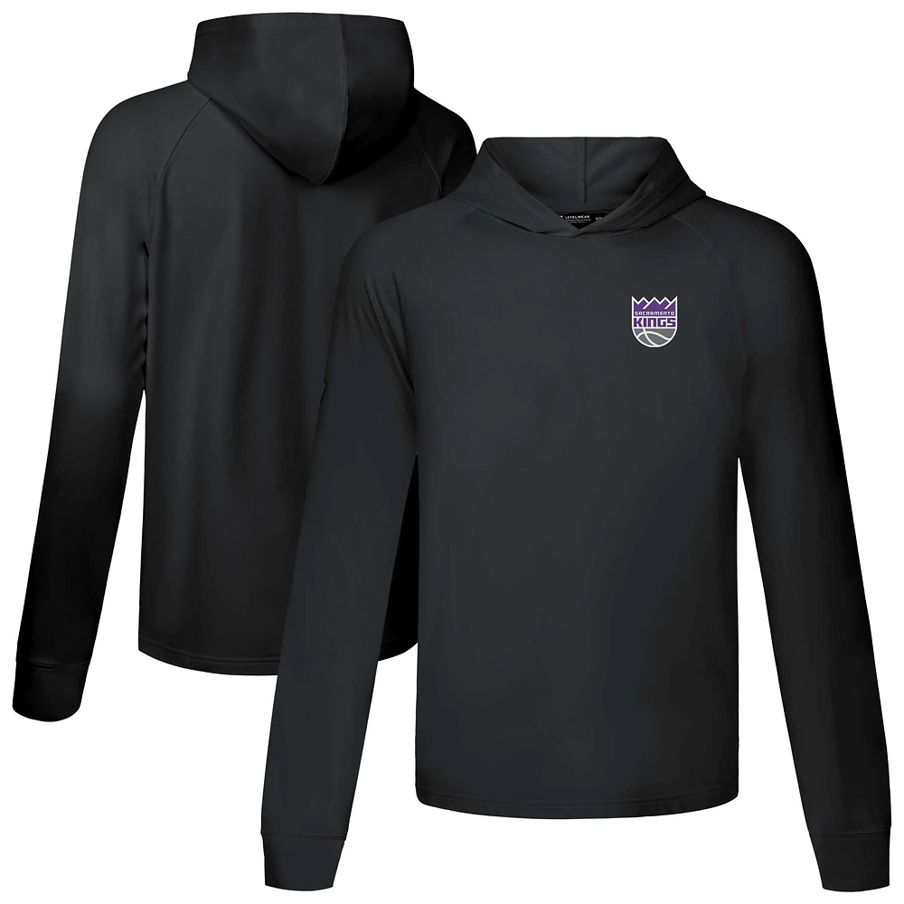 Sweat à capuche noir Dimension R pour homme des Sacramento Kings de Levelwear