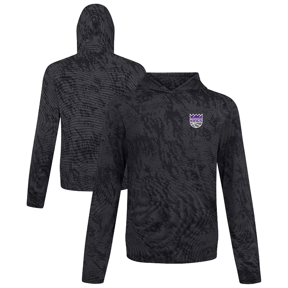 Sweat à capuche plateforme noir Levelwear pour homme des Sacramento Kings