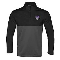 Haut noir à fermeture éclair quart de tour Pursue des Sacramento Kings pour homme