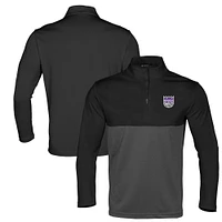 Haut noir à fermeture éclair quart de tour Pursue des Sacramento Kings pour homme