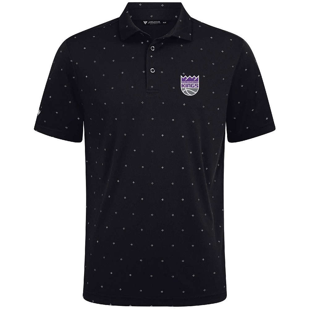 Polo Vision noir pour homme des Sacramento Kings de Levelwear