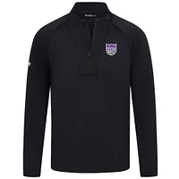 Men's Levelwear Black Sacramento Kings Volley Quarter-Zip Top