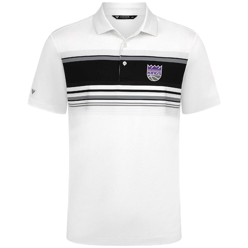 Polo blanc Onward pour homme des Sacramento Kings de Levelwear