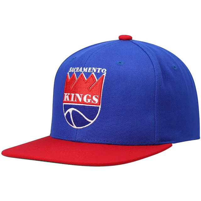 Casquette Snapback bicolore 2.0 de l'équipe Hardwood Classics des Sacramento Kings Mitchell & Ness bleu/rouge pour hommes