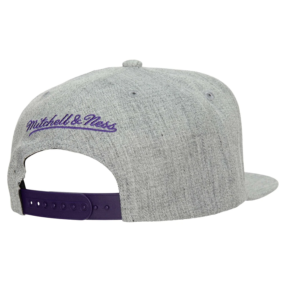 Casquette Snapback Sacramento Kings Hardwood Classics 2.0 Mitchell & Ness Heather Grey pour homme