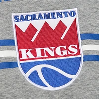 Sweat-shirt à capuche All Over 4.0 gris chiné pour homme des Sacramento Kings de Mitchell & Ness Hardwood Classics