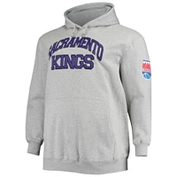 Sweat à capuche avec nom et numéro pour hommes, Mitchell & Ness, Jason Williams, gris chiné, Sacramento Kings, grand