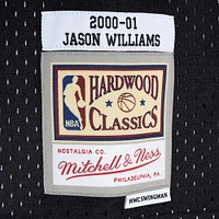 Maillot Swingman divisé Mitchell & Ness Jason Williams violet/noir pour hommes des Sacramento Kings Hardwood Classics 2000/01