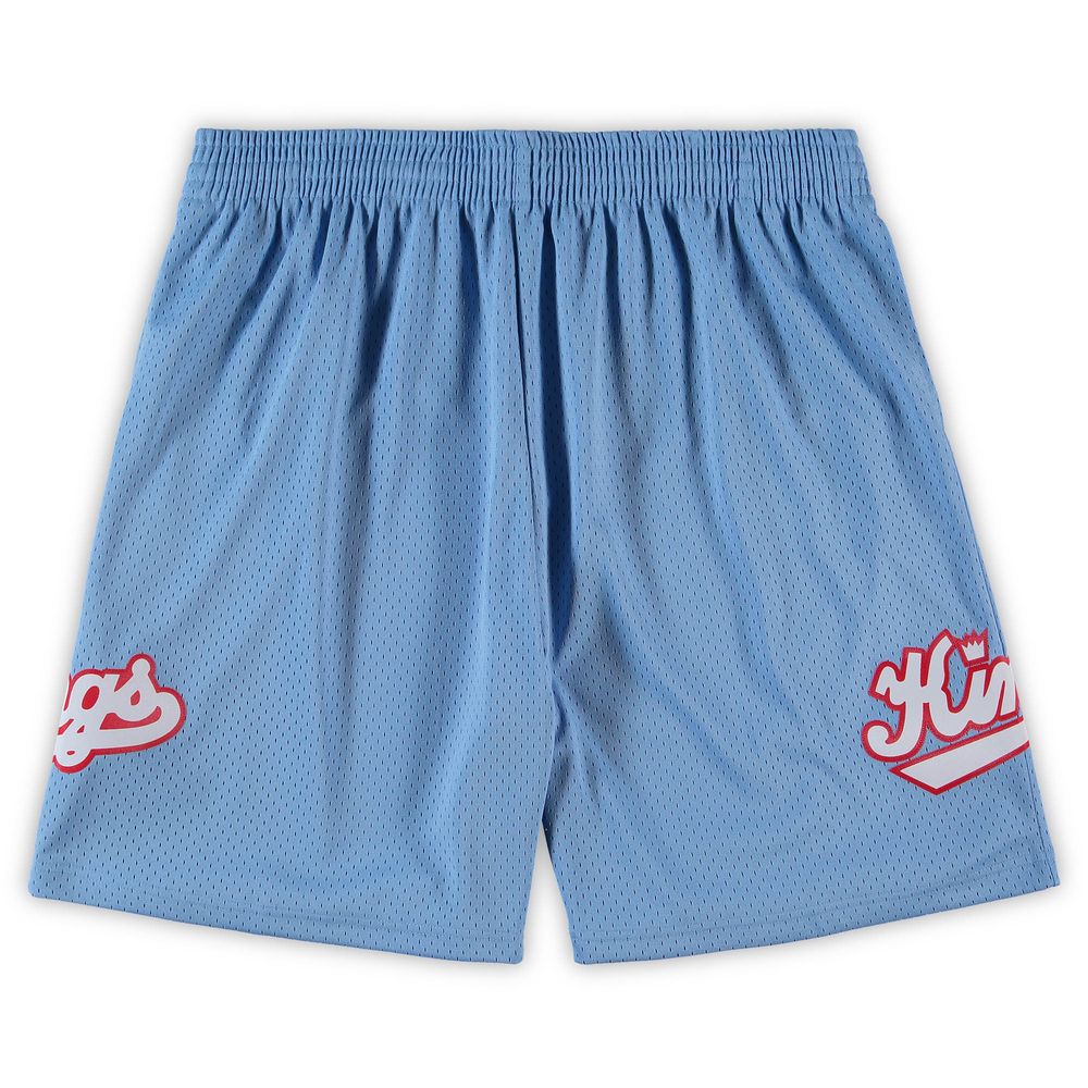 Men's Mitchell & Ness Light Blue Sacramento Kings Big Tall Hardwood Classics Team Swingman Shorts