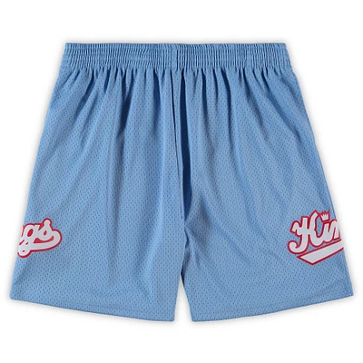 Short Mitchell & Ness bleu clair Sacramento Kings Big Tall Hardwood Classics Team Swingman pour hommes