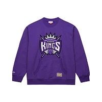 Men's Mitchell & Ness Purple Sacramento Kings Nights Pullover Sweatshirt