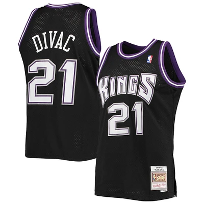 Maillot Swingman Mitchell & Ness Vlade Divac pour hommes, noir, Sacramento Kings 2000/01, Hardwood Classics