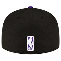 Men's New Era Black/Purple Sacramento Kings 2-Tone 59FIFTY Fitted Hat